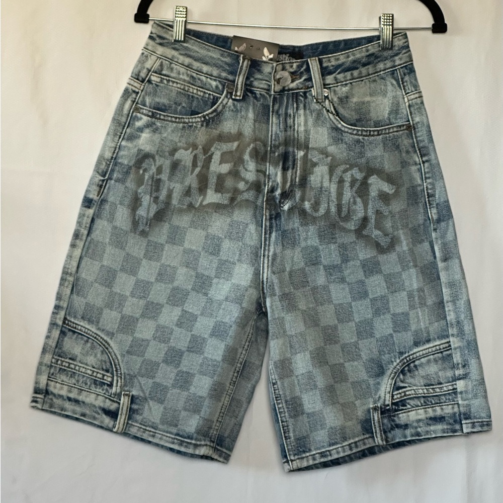 Prestige Collection Checkerboard Denim Jorts